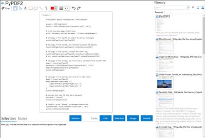 PyPDF2 - Flamory bookmarks and screenshots