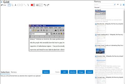 QJot - Flamory bookmarks and screenshots