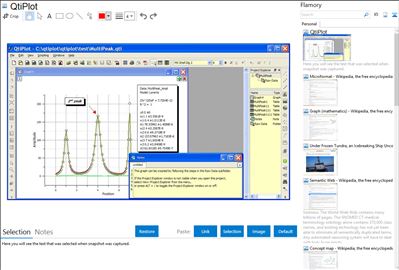 QtiPlot - Flamory bookmarks and screenshots