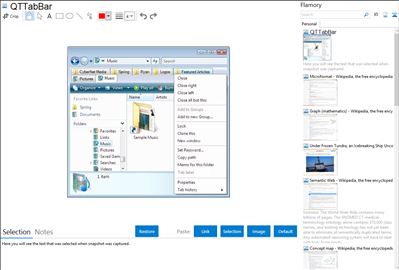 QTTabBar - Flamory bookmarks and screenshots