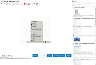 Quick ShutDown - Flamory bookmarks and screenshots