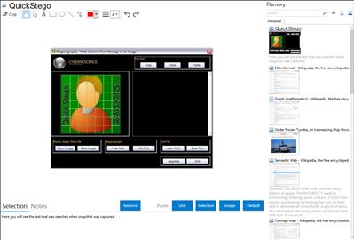 QuickStego - Flamory bookmarks and screenshots
