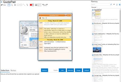 QuotePad - Flamory bookmarks and screenshots