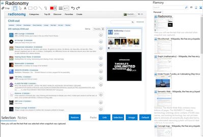 Radionomy - Flamory bookmarks and screenshots