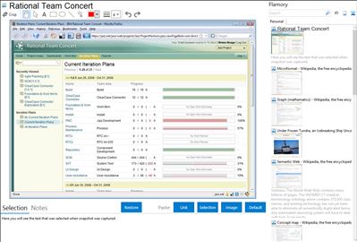 Rational Team Concert - Flamory bookmarks and screenshots
