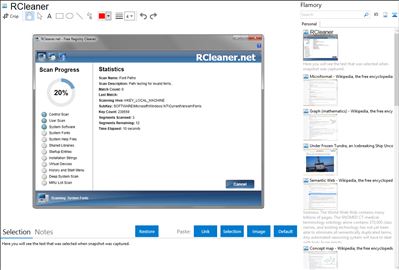 RCleaner - Flamory bookmarks and screenshots
