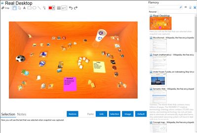 Real Desktop - Flamory bookmarks and screenshots
