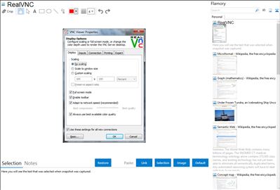 RealVNC - Flamory bookmarks and screenshots