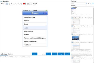 Reddit - Flamory bookmarks and screenshots