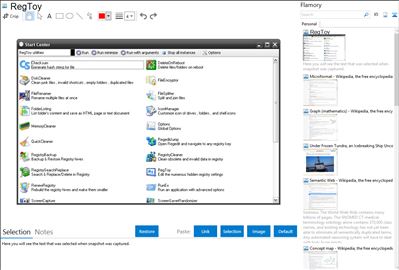 RegToy - Flamory bookmarks and screenshots