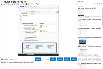 regular expressions 101 - Flamory bookmarks and screenshots
