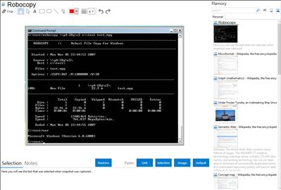 Robocopy - Flamory bookmarks and screenshots