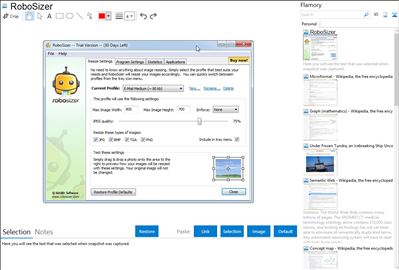 RoboSizer - Flamory bookmarks and screenshots