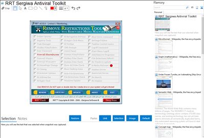 RRT Sergiwa Antiviral Toolkit - Flamory bookmarks and screenshots