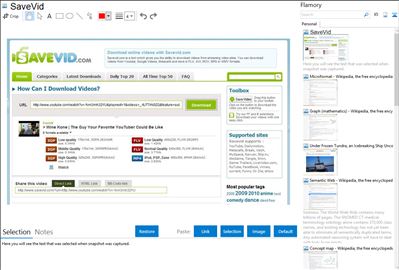 SaveVid - Flamory bookmarks and screenshots