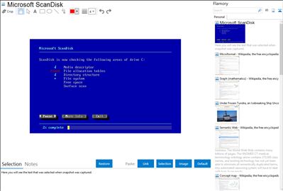 Microsoft ScanDisk - Flamory bookmarks and screenshots