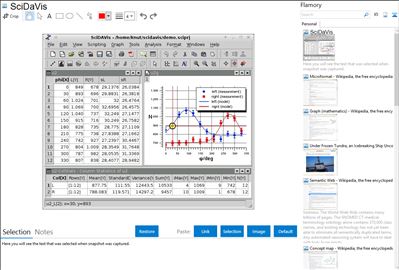 SciDaVis - Flamory bookmarks and screenshots