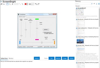 ScreenBright - Flamory bookmarks and screenshots