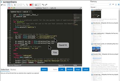 screenhero - Flamory bookmarks and screenshots