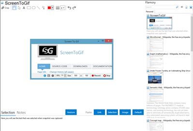 ScreenToGif - Flamory bookmarks and screenshots