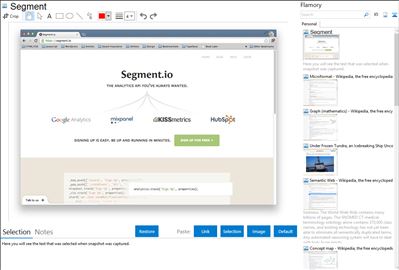 Segment - Flamory bookmarks and screenshots