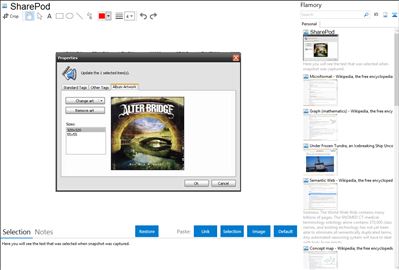 SharePod - Flamory bookmarks and screenshots