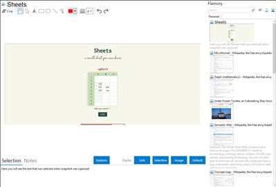 Sheets - Flamory bookmarks and screenshots