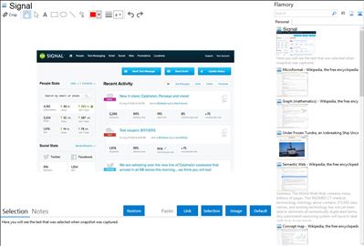 Signal - Flamory bookmarks and screenshots