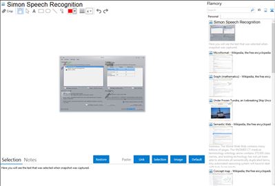 Simon Speech Recognition - Flamory bookmarks and screenshots