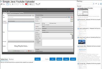 Simple Java Youtube Uploader - Flamory bookmarks and screenshots
