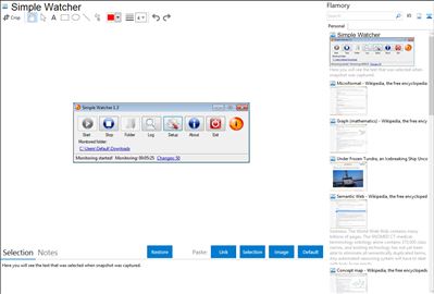 Simple Watcher - Flamory bookmarks and screenshots