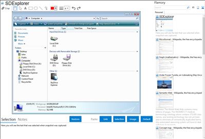SDExplorer - Flamory bookmarks and screenshots
