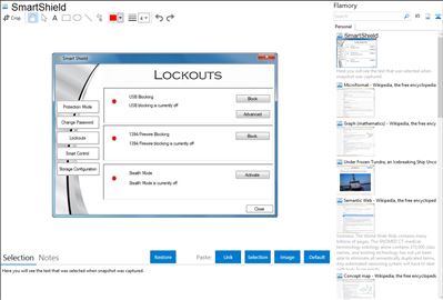 SmartShield - Flamory bookmarks and screenshots