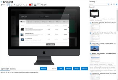 Snipcart - Flamory bookmarks and screenshots