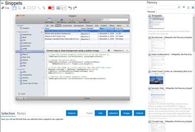 Snippets - Flamory bookmarks and screenshots