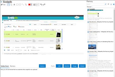 Sodadb - Flamory bookmarks and screenshots