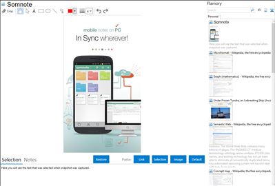 Somnote - Flamory bookmarks and screenshots