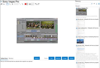 Sony Vegas Pro - Flamory bookmarks and screenshots