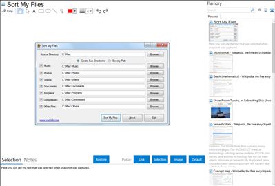 Sort My Files - Flamory bookmarks and screenshots