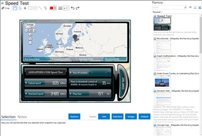 Speed Test - Flamory bookmarks and screenshots