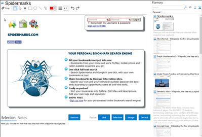 Spidermarks - Flamory bookmarks and screenshots
