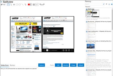 Splitview - Flamory bookmarks and screenshots