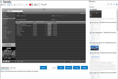 Spotify - Flamory bookmarks and screenshots