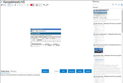 SpreadsheetLIVE - Flamory bookmarks and screenshots