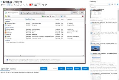 Startup Delayer - Flamory bookmarks and screenshots
