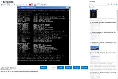 Steghide - Flamory bookmarks and screenshots