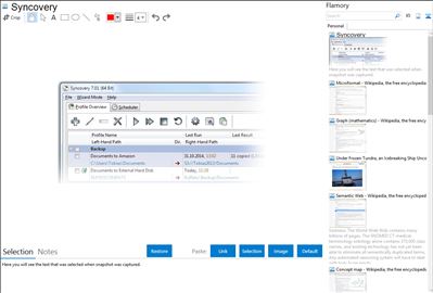 Syncovery - Flamory bookmarks and screenshots