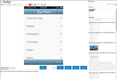 Surfon - Flamory bookmarks and screenshots