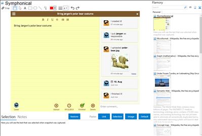 Symphonical - Flamory bookmarks and screenshots