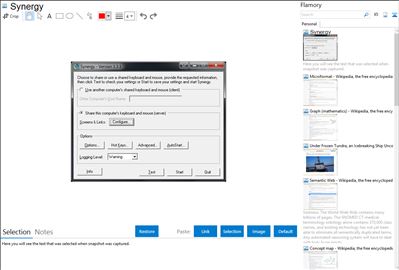 Synergy - Flamory bookmarks and screenshots